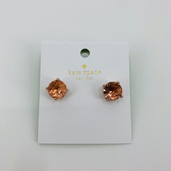Kate Spade Rose Gold Crystal Earrings - Picture 7 of 8
